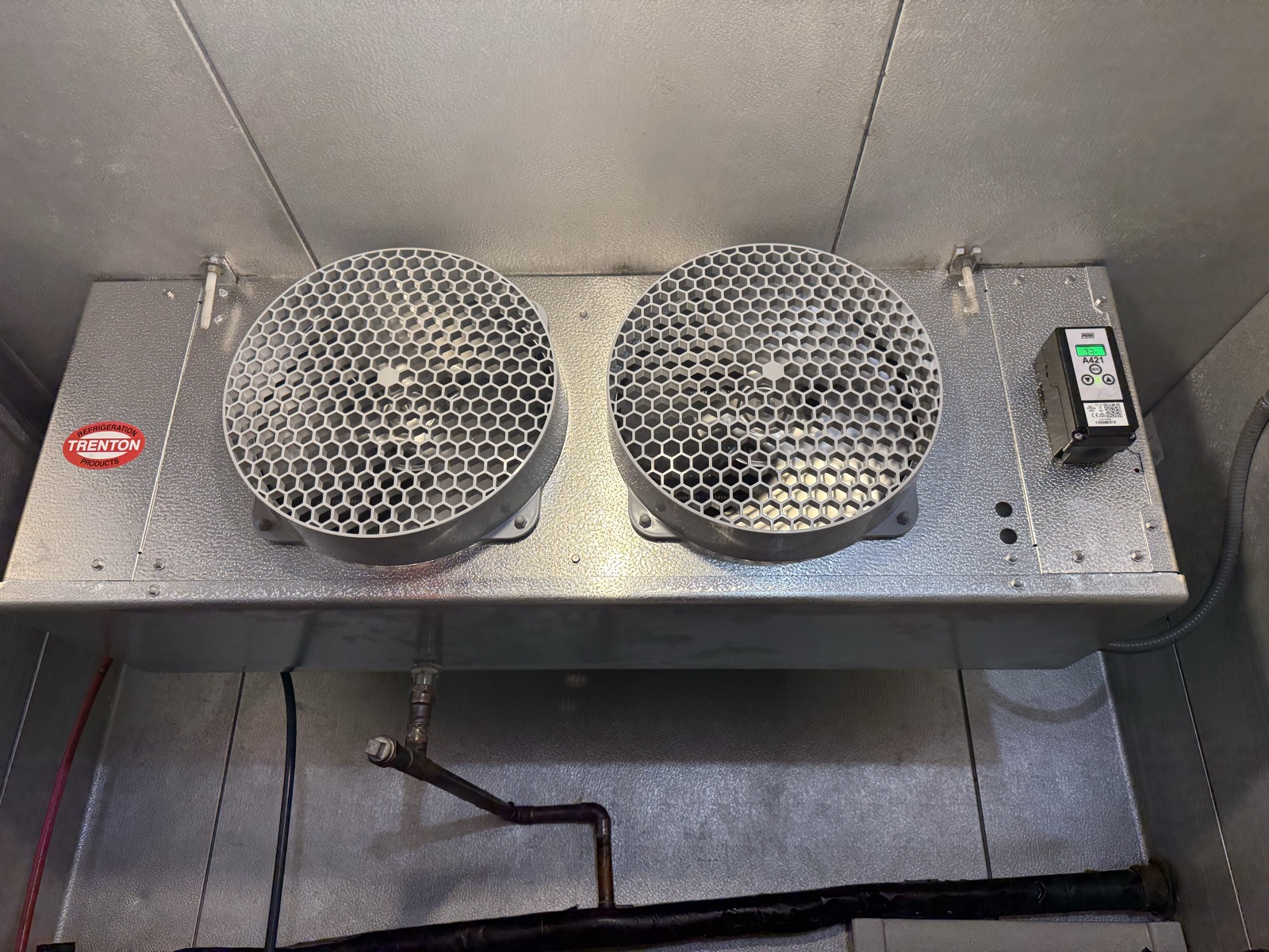 Trenton evaporator with fan guards, serviced by Best Refrigeration